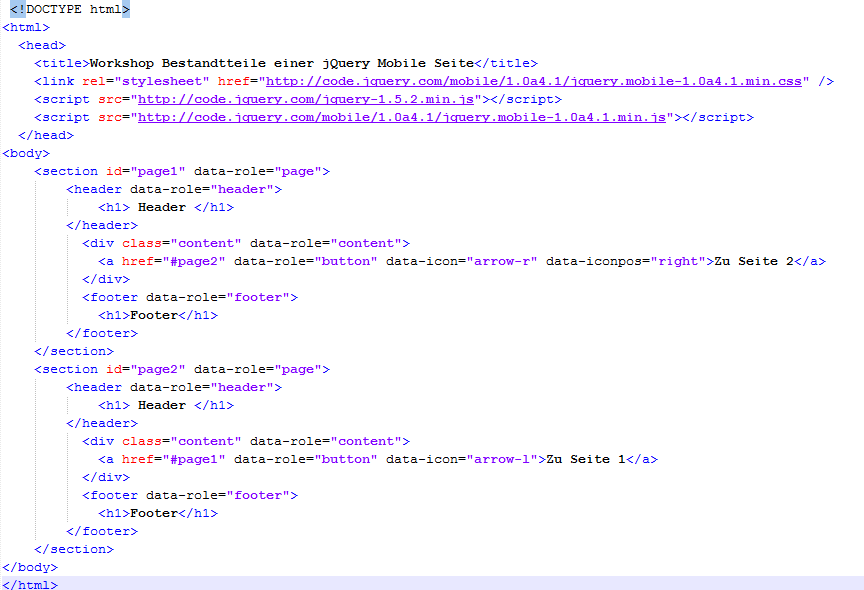 JQuery Mobile