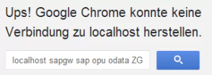 Fehlermeldung in Chrome