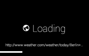 Ladebildschirm für eine Webseite