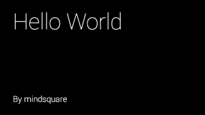 Screenshot - Hello World für Google Glass