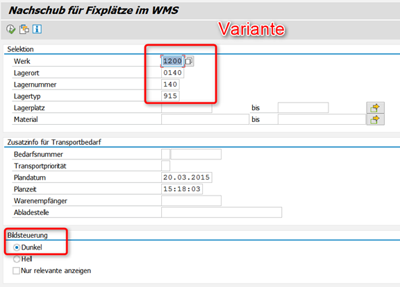 Variante für Job