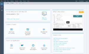 Screenshot SAP Web IDE