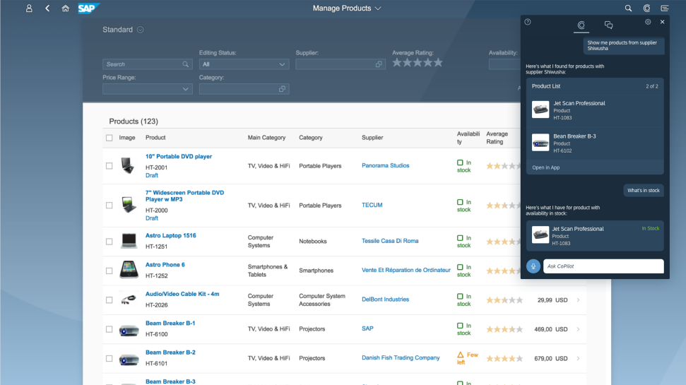 SAP CoPilot Detailansicht