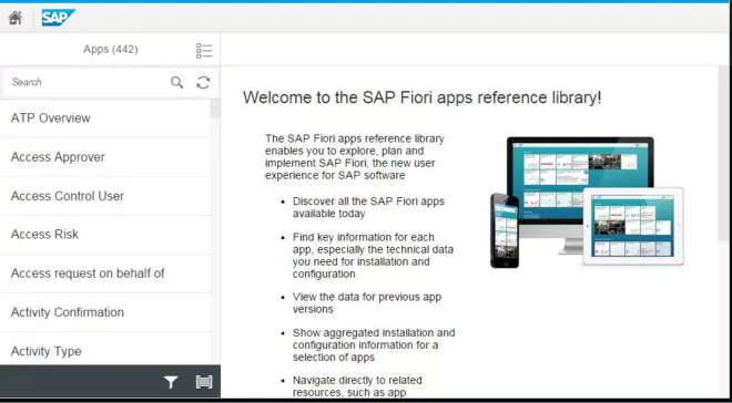Übersicht zur SAP Fiori Apps Library