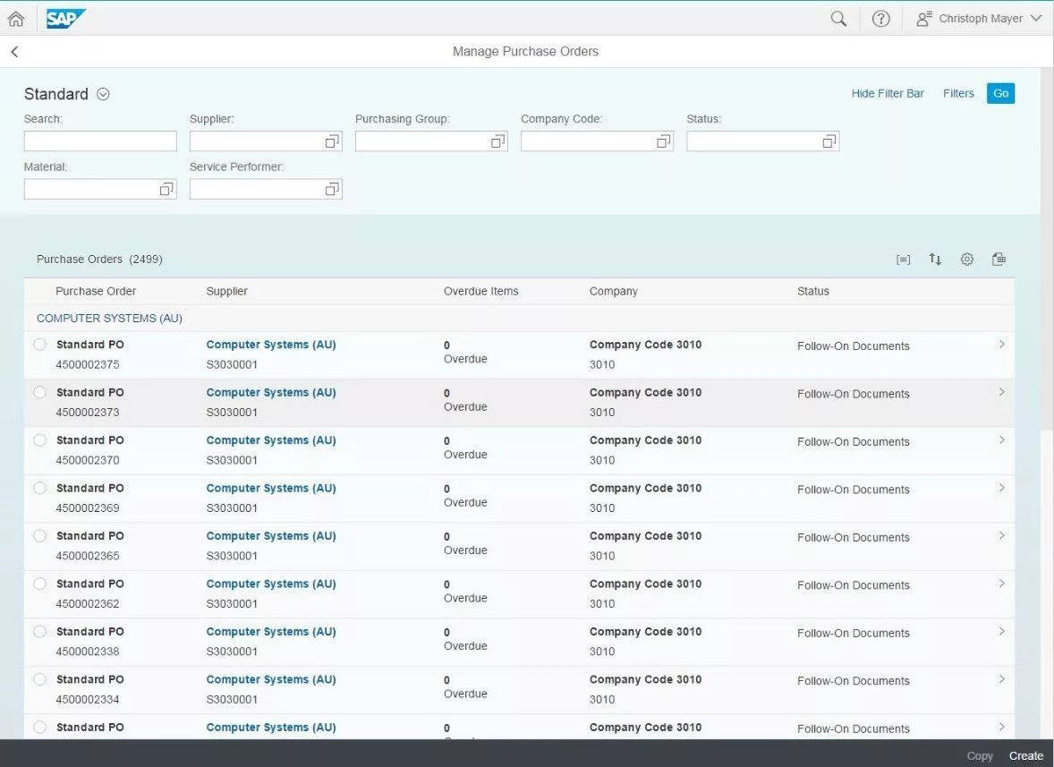 Manage Purchase Orders App