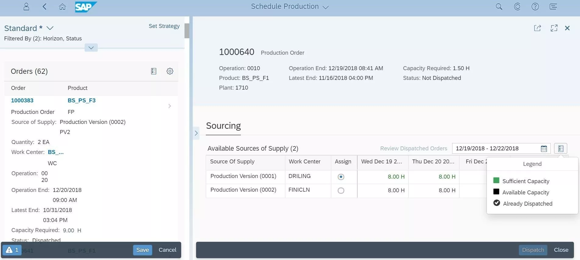 Schedule Production