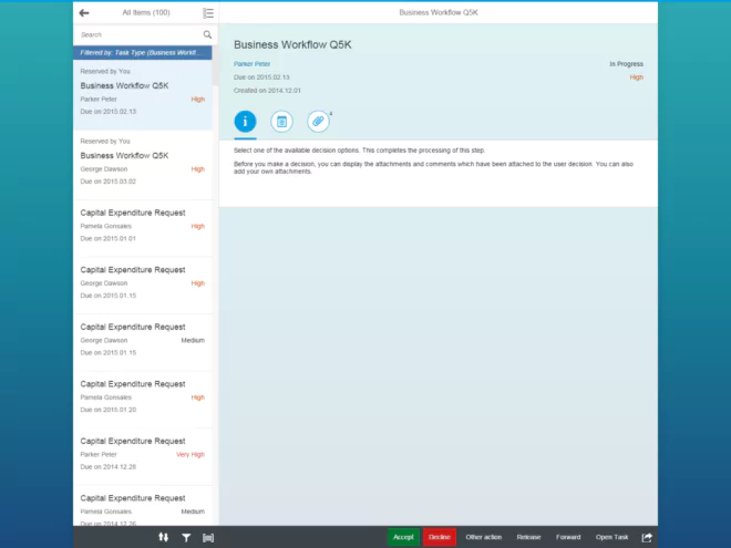 SAP Fiori My Inbox: Workflow-Items bearbeiten