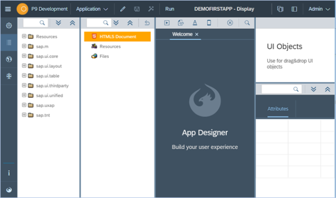 Im App-Designer findet ein Großteil der Entwicklungsarbeit statt