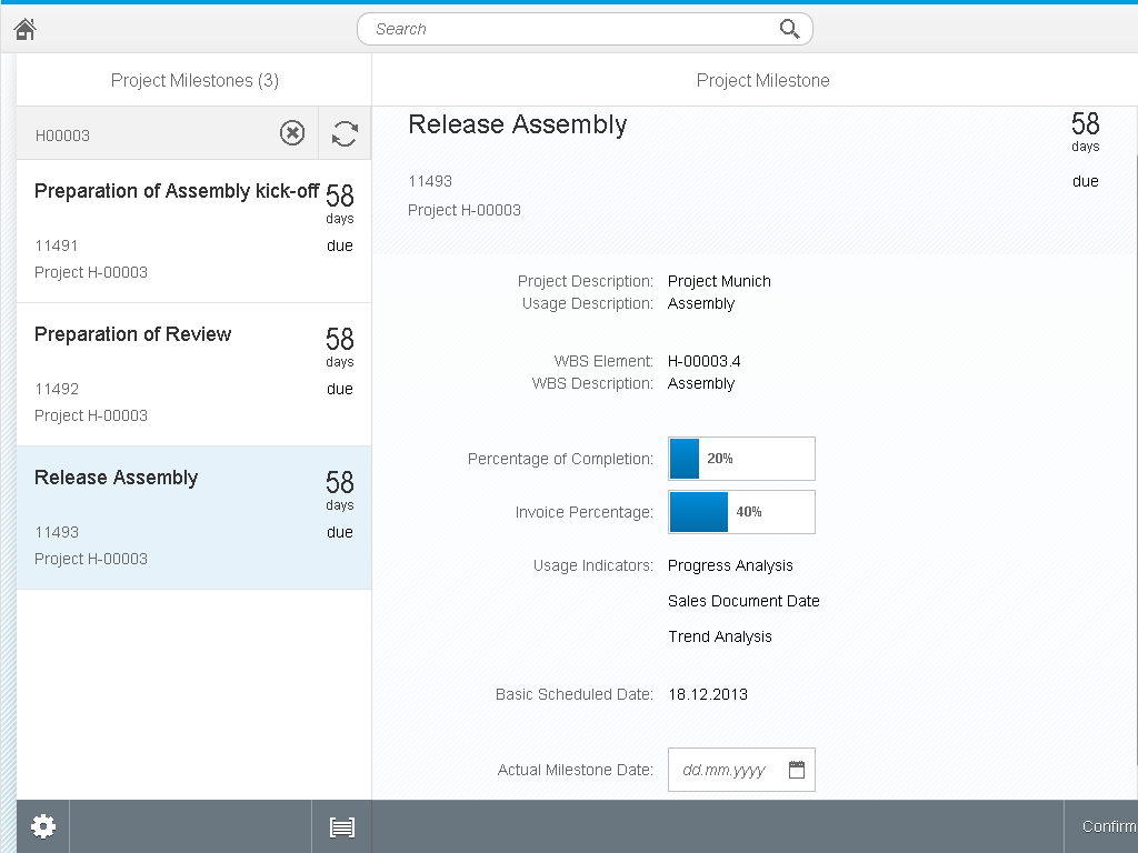 Projektmeilenstein rückmelden