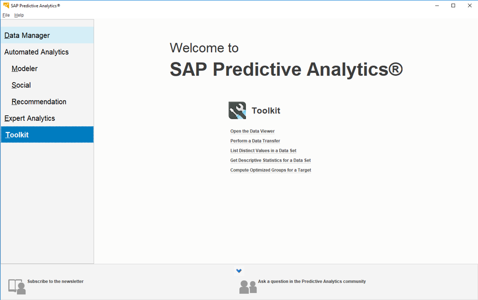 Öffnen Sie Predictive Analytics