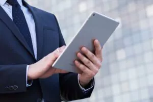 Businessperson using digital tablet