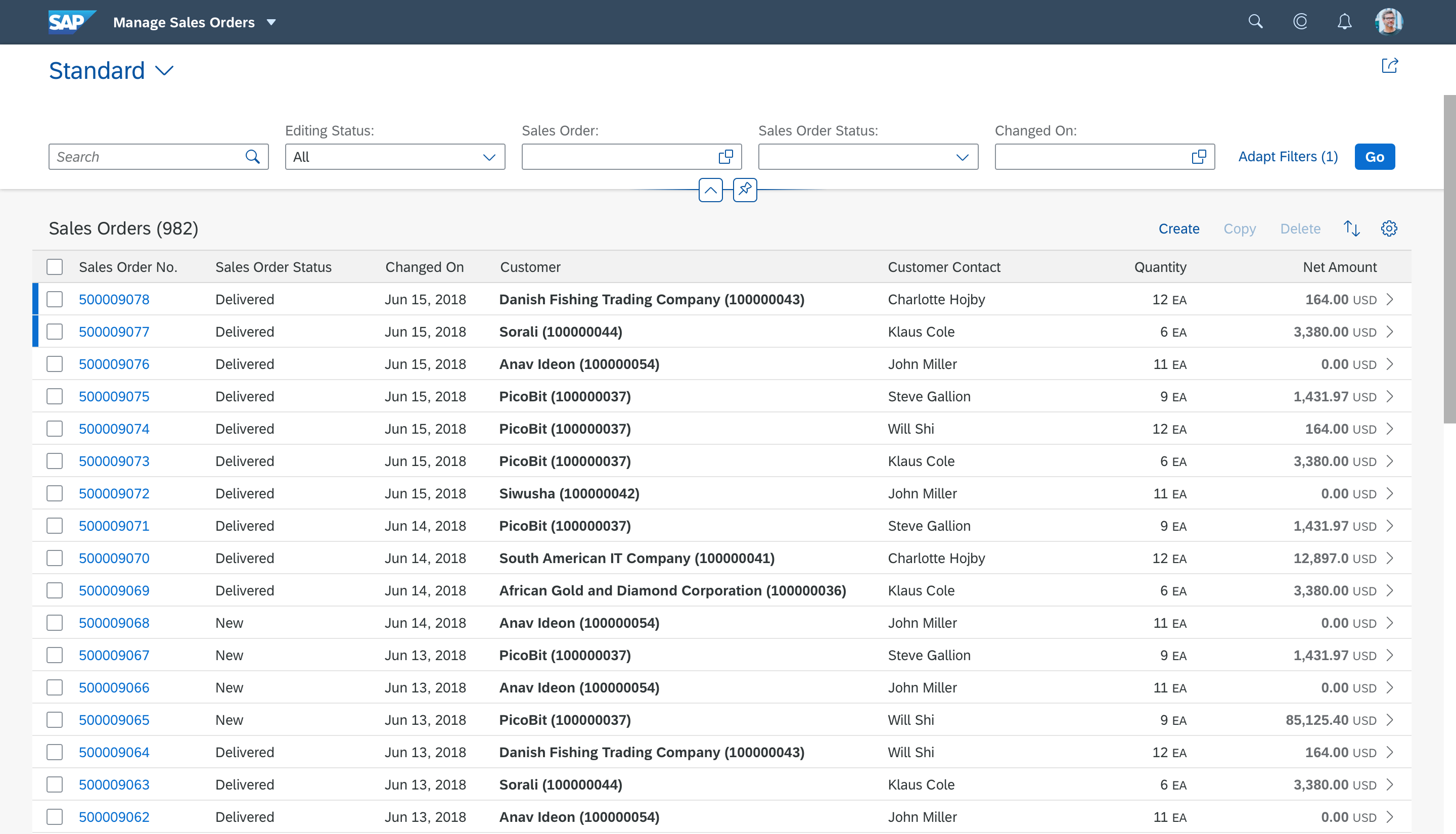 SAP Fiori Elements Floorplan; List-Report