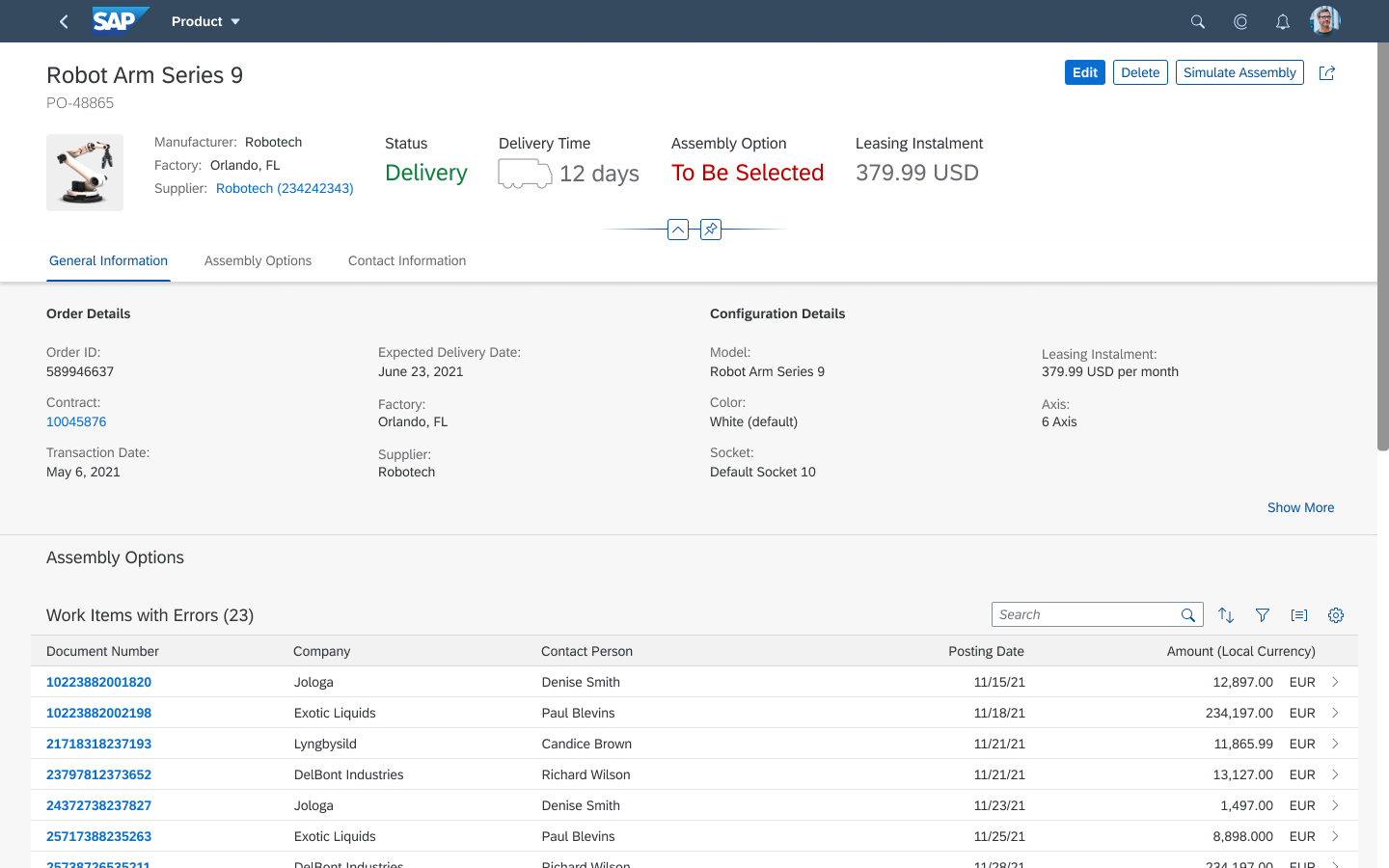 SAP Fiori Elements Floorplan; Object-Page