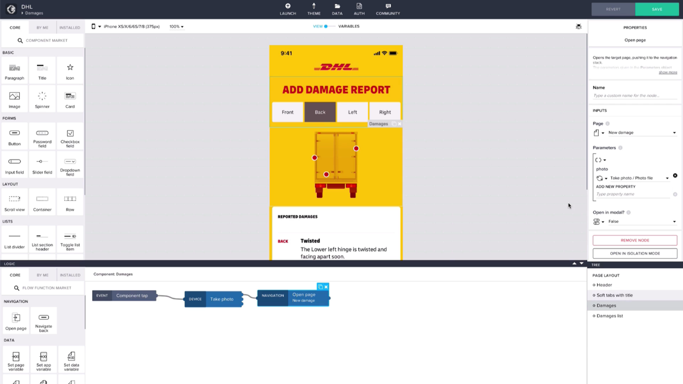 AppGyver GUI Beispiel (Low-Code vs. No-Code)